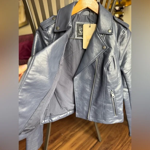 Levi’s Faux Leather Moto Jacket NWT - Picture 7 of 10